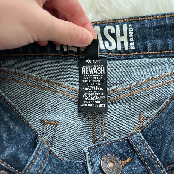 Rewash Brand Frayed High-Waisted Blue Jean Mini Skirt Size Medium - Picture 11 of 14